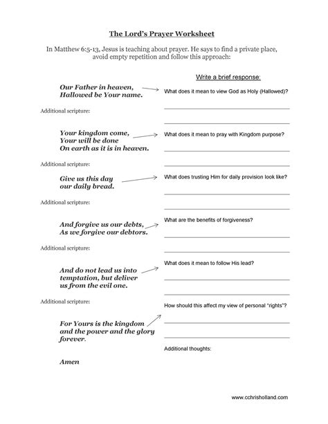 Bible Study Worksheets For Youth