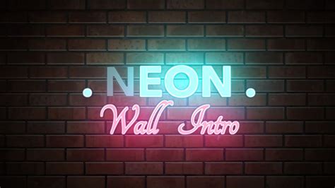 Templates in adobe after effects, sony vegas or cinema 4d. Neon Wall Intro - After Effects Template After Effects ...