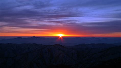 Wallpaper Id 14610 Mountains Sunrise Horizon Dawn Sky 4k Free