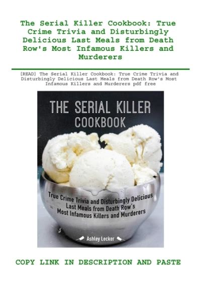 Read The Serial Killer Cookbook True Crime Trivia And Disturbingly