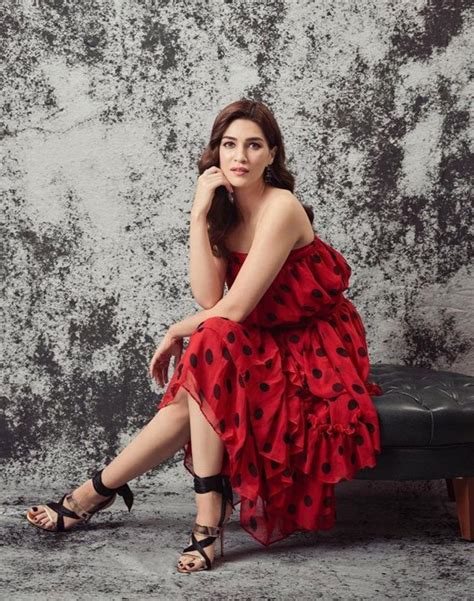 kriti sanon makes a statement in a polka dotted red dress bollywood