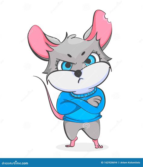 Rat With Angry Facial Expression Stock Vector Illustration Of Rodent