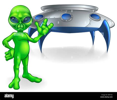 Cute Little Alien In Flying Cut Out Stock Images And Pictures Alamy