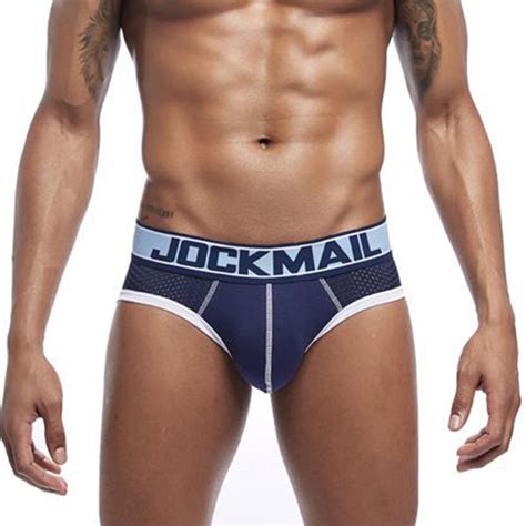 Jockmail Mens Underwear Sexy Mesh Breathable Boxer Briefs Low Rise Cool Briefs Bikini Ultra Soft
