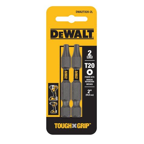 Dewalt Tough Grip 2 Piece 2 In T20 Torx Shank Screwdriver Bit At