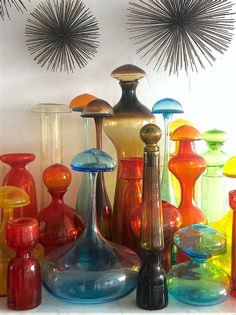 Mid Century Modern Indiana Glass Greenwich Flint Craft Art Glass 15 7 8 Decanter Burnt Honey