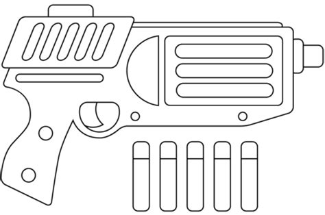Nerf Gun Coloring Page Free Printable Coloring Pages