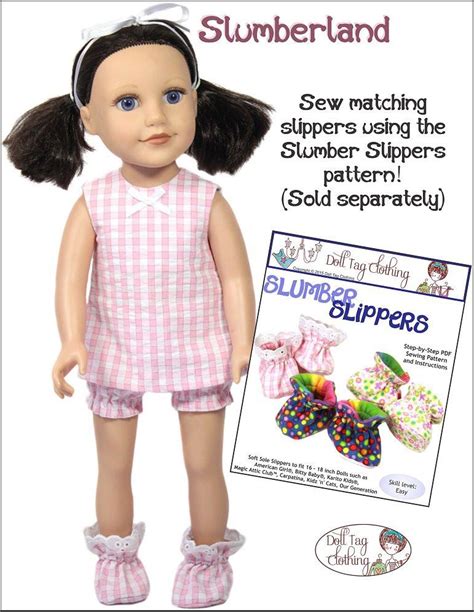 Doll Tag Clothing Slumberland Doll Clothes Pattern For Journey Girls Dolls