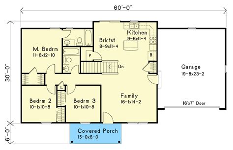 Three Bedroom Ranch Floor Plans Plans Floor House Ranch Bedroom Plan