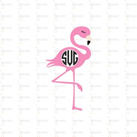 Flamingo Monogram Svg Flamingo Svg Flamingo Clipart Animal Etsy