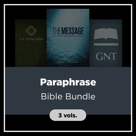 Paraphrase Bible Translation Bundle 3 Vols Logos Bible Software