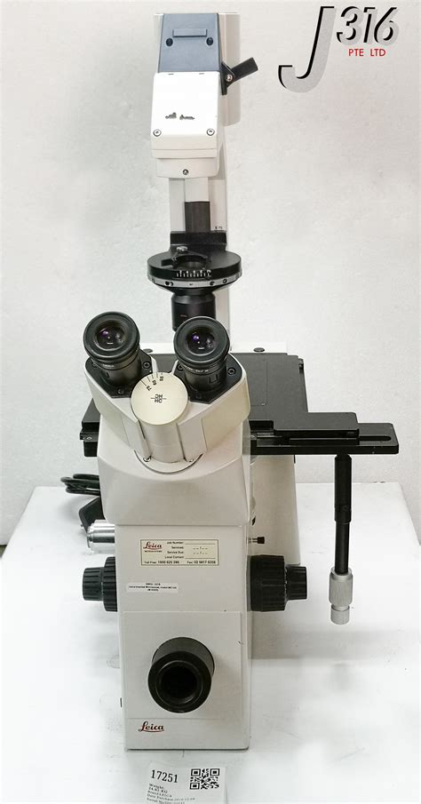 17251 Leica Leica Inverted Microscope W Leica Lens Dmirb J316gallery