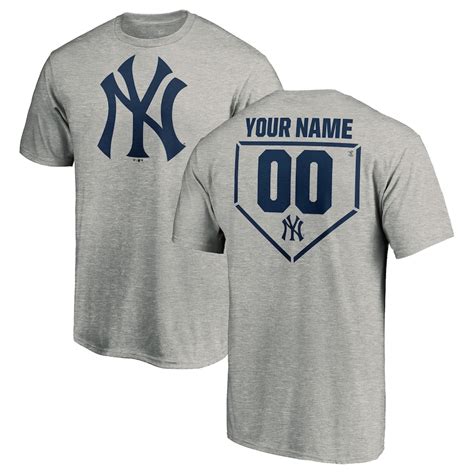 Fanatics Branded New York Yankees Heathered Gray Personalized Rbi T Shirt