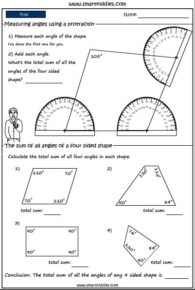Using A Protractor To Measure Angles In Shapes Mathematics Skills