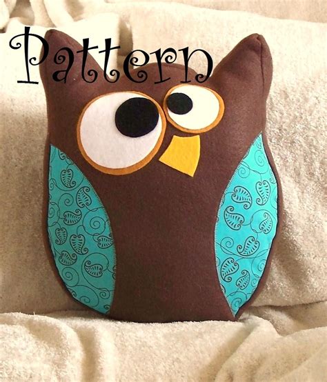 Felt Owl Pattern Owl Pillow Pattern Pdf Pattern Quilt Sewing Diy