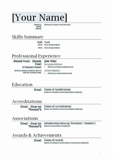 √ 25 Simple Resume Template Download In 2020 Downloadable Resume
