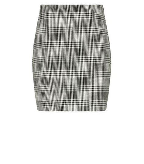 Monochrome Check Mini Skirt