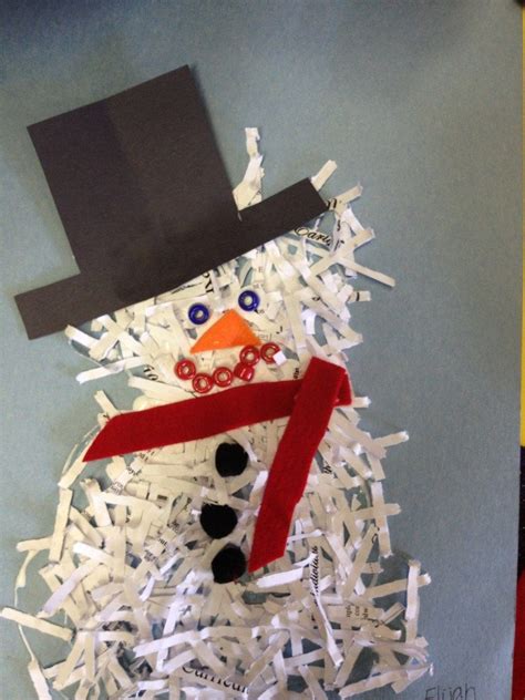 Old paper shopping bags magazines and catalogs old book pages newspapers old gift wrap construction paper those nasty little magazine. shredded paper snowman, recycled crafts | Christmas art ...