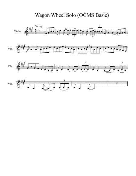 Wagon Wheel By Boby Dylan And Ketch Secor Digital Sheet Music For Score And Parts Download