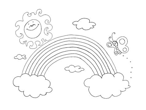 7 Dibujos de Arcoiris Para Colorear - Kids-AusmalbilderTV en 2021
