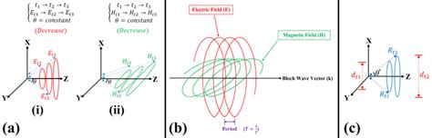 (a) Amplitude changes of the electric and magnetic fields with the... | Download Scientific Diagram