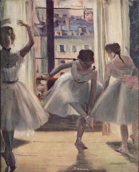 Edgar Degas French Impressionism Oil Painting Ballerinas Rehearsing