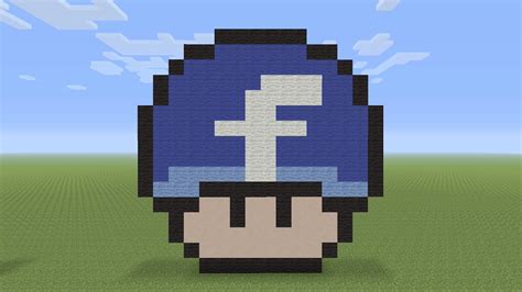 Well i show off some awesome pixel art and templates! Minecraft Pixel Art - Facebook Mushroom - YouTube