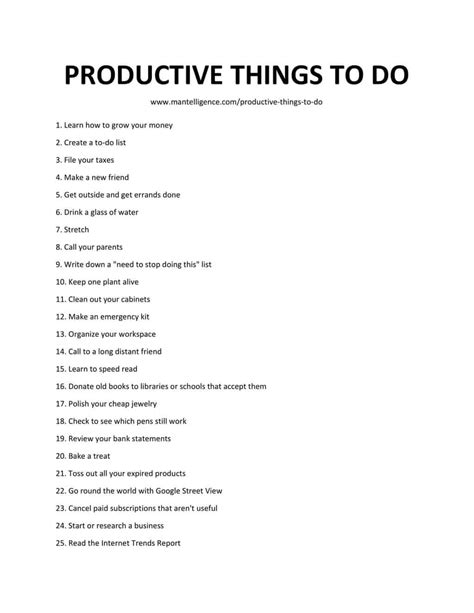 99 best productive things to do right now