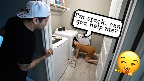 Stuck In The Dryer Prank On Husband ⚠️👀 Youtube