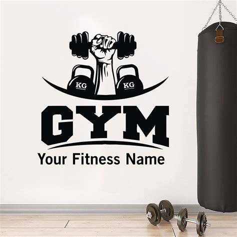 Fitness Decor Art Quotes Gym Stickers Fitness Wall Art Ts Etsy