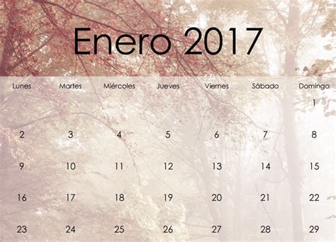 Calendario 2017 Más De 150 Plantillas Para Imprimir Y Descargar Gratis