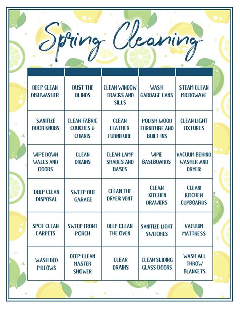Printable Spring Cleaning Checklist Hacsavvy
