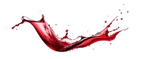 Red Wine Splash Isolated On Transparent Background Ai Generative