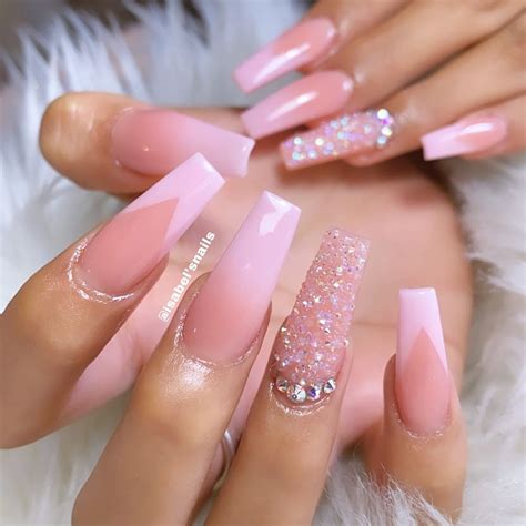 pin by maria fer on nails light pink acrylic nails long acrylic nails coffin acrylic nails