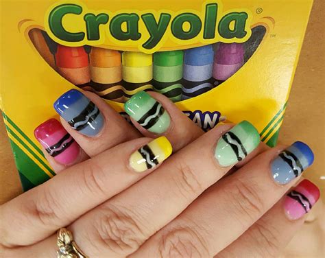 Crayola Back To Babe Nails Babe Pinterest Babe Nails Babe Nail Art Back To