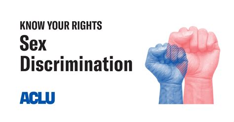 Know Your Rights Sex Discrimination
