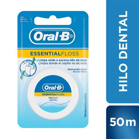 Comprar Hilo Dental Oral B Essential Floss Con Cera Sin Menta 50m