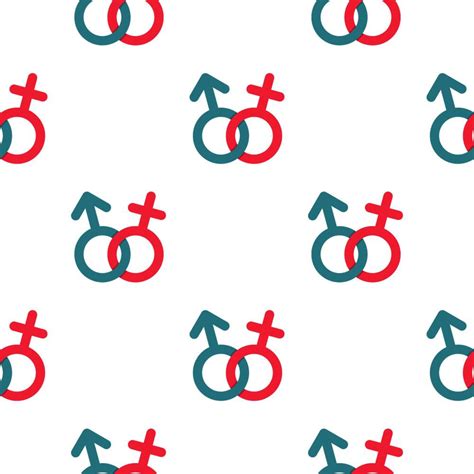 male and female symbol pattern seamless background in flat style repeat vector illustration