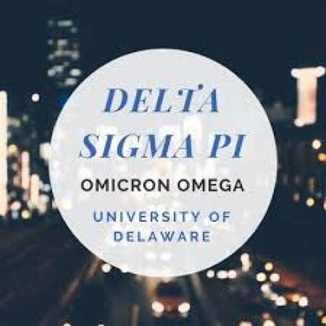 Delta Sigma Pi Omicron Omega University Of Delaware