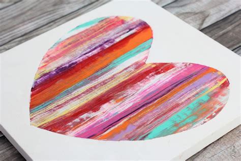 Heart Painting On Canvas 3 Ways Easy Tutorial For Kids And Adults In