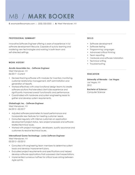 A Professional Resume Template For An Experienced Mechanical Engineer It S Easy To Use