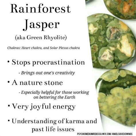 Rainforest Jasper Crystal Meaning Aka Green Rhyolite Crystals
