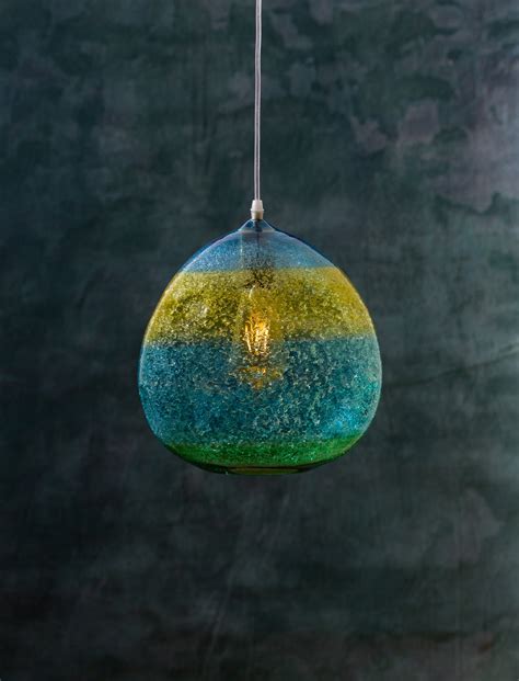 Frosted Glass Pendant Lights Modern Fall Decor Blown Glass Etsy
