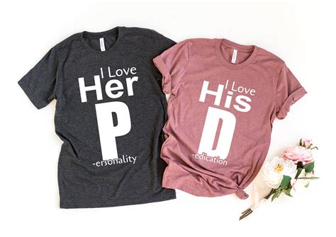 Funny Couples Shirts I Love His D I Love Her P Love His Etsy