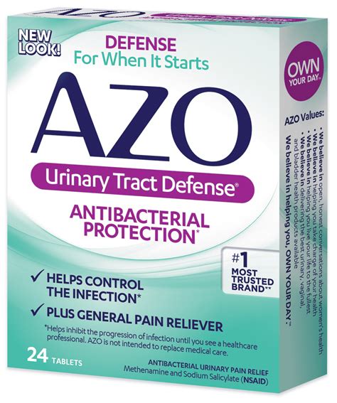 Azo Urinary Tract Defense Antibacterial Protection Uti Pain Relief Ct Walmart Com