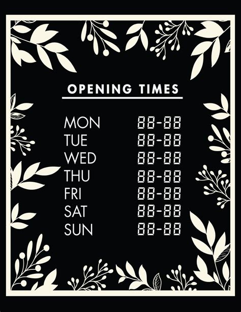 50 Free Business Hours Of Operation Sign Templates Customize And Print