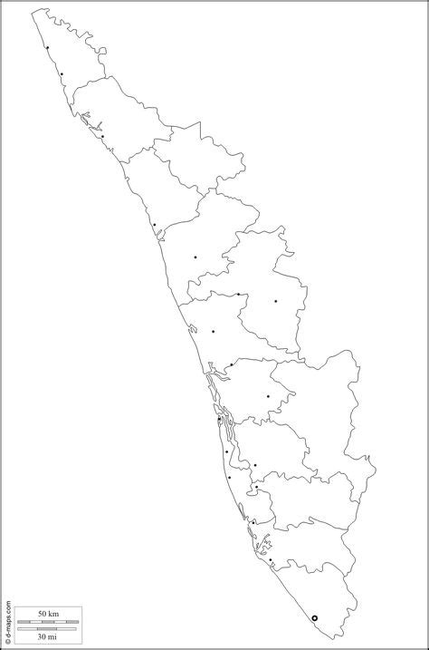 Kerala Outline Map Kerala Free Map Free Blank Map Free Outline Map My