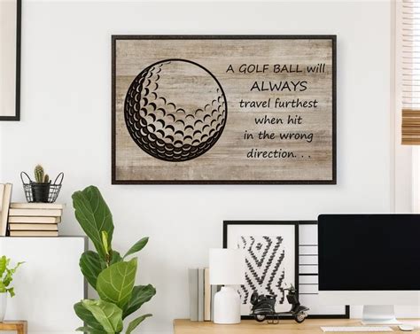 Custom Golf Quote Sign T For Golfer Golf Wall Decor Etsy Golf