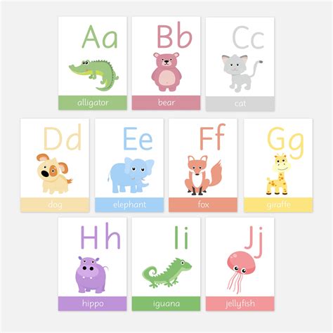 Alphabet Flashcards Abc A Z Flash Cards For Toddlers Eyfs Little