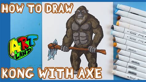 How To Draw Kong With Axe Youtube